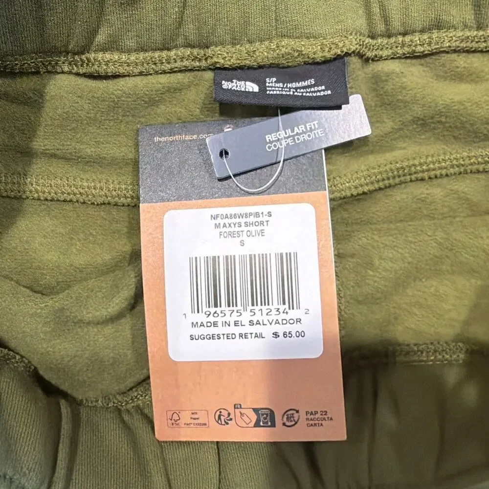 NWT The North Face Maxys Shorts, Forest Olive, Men's Small